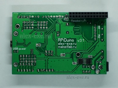 RPiDuino вид снизу